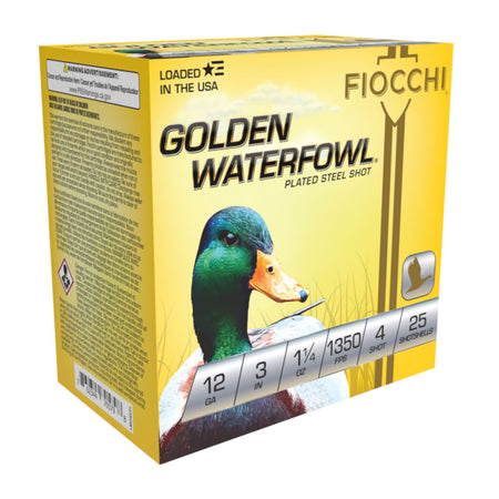 Fiocchi Golden Waterfowl 12 Gauge 3 in / 3 in #4 1-1/4 oz