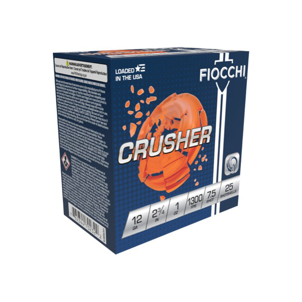 Fiocchi Exacta Crusher 12 Gauge 2.75 in / 2.75 in #7.5 1 oz
