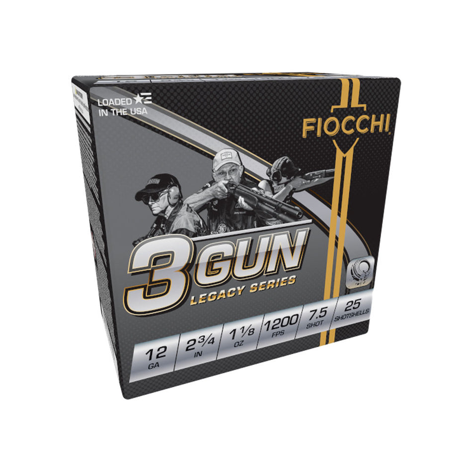 Fiocchi 3-Gun Match Legacy Series 12 Gauge 2.75 in / 2.75 in #7.5 1-1/8 oz