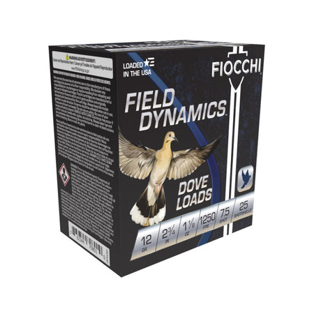Fiocchi Field Dynamics Dove & Quail 12 Gauge 2.75 in / 2.75 in #7.5 1-1/8 oz
