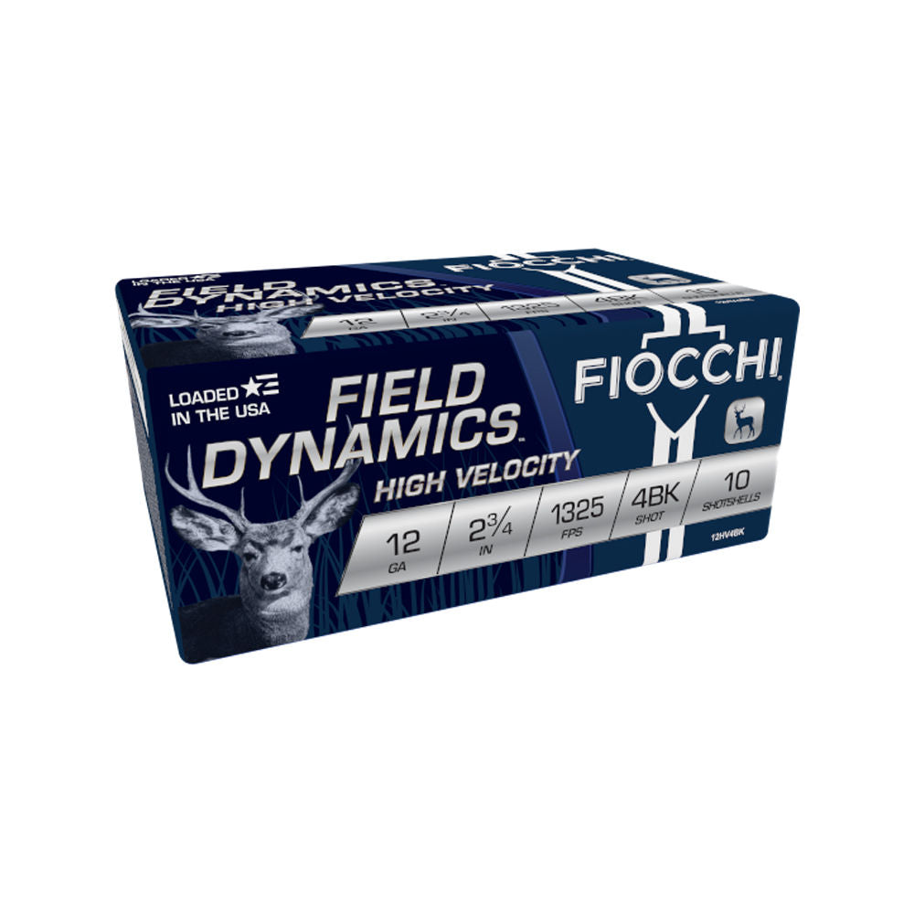Fiocchi Field Dynamics High Velocity 27 Pellets 12 Gauge 2.75 in / 2.75 in #4 Buck 1-1/4 oz
