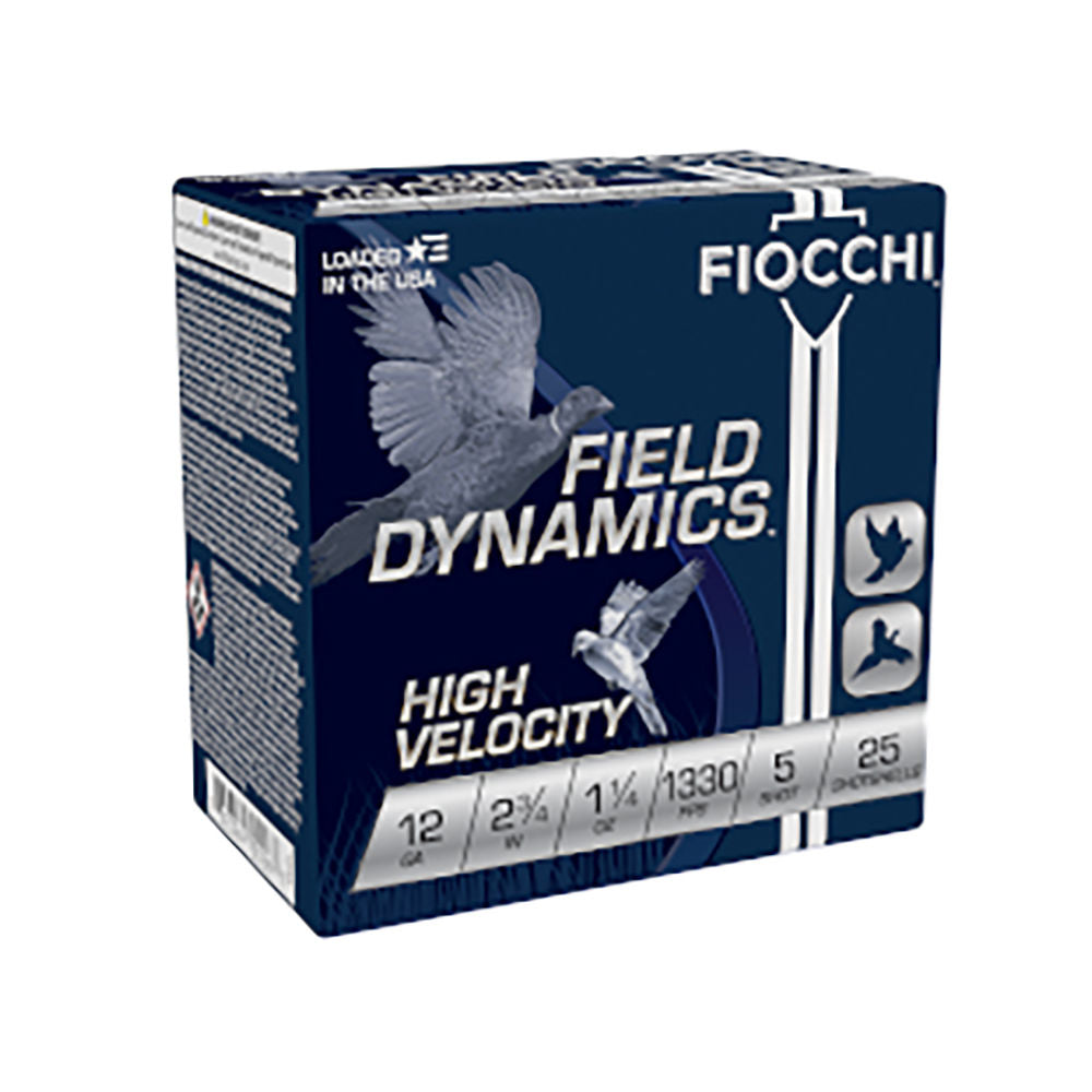 Fiocchi XN12HV5 Field Dynamics High Velocity 12 Gauge 2.75" 1-1/4oz 5 Shot 1330 fps
