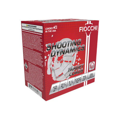 Fiocchi Shooting Dynamics Shotgun Loads 12 Gauge (12 ga.) 2.75 in. 1 1/8 oz. 1200 FPS 7.5 Shot 25 rd.