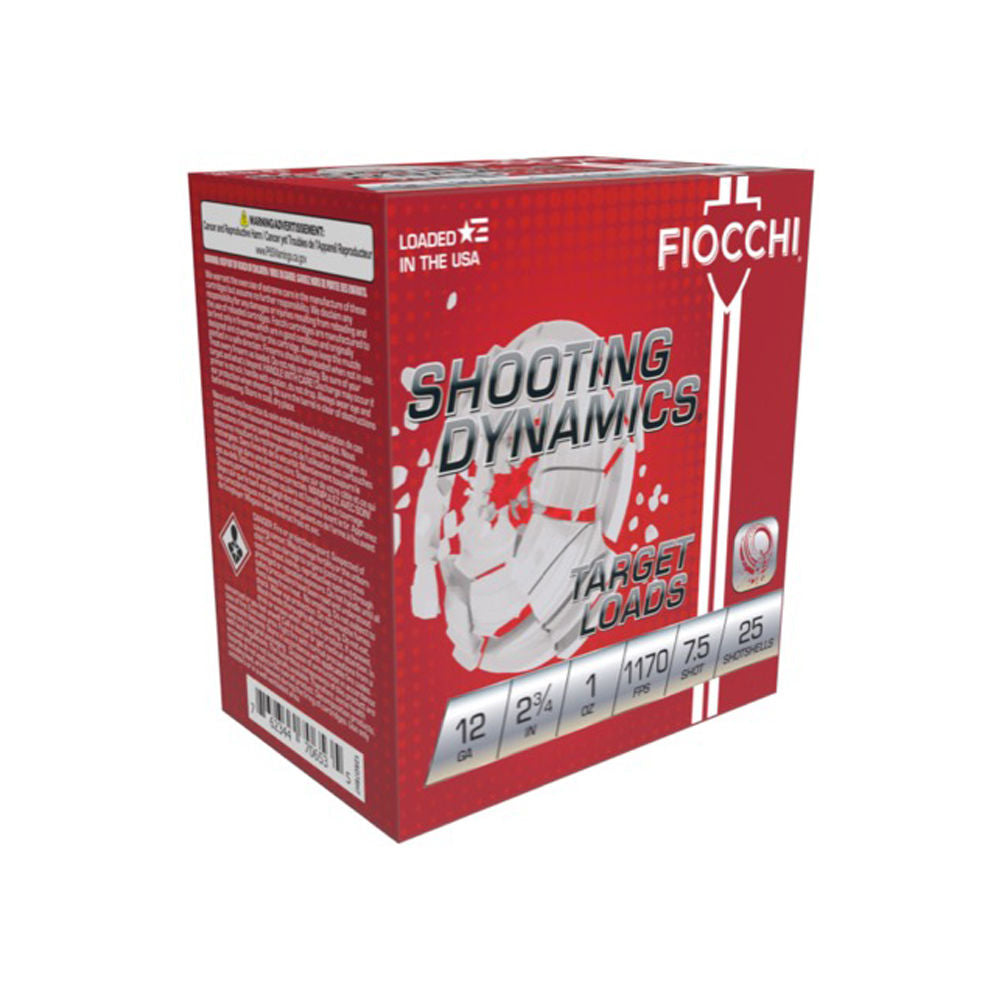 Fiocchi Shooting Dynamics 12 Gauge 2.75 in / 2.75 in #7.5 1 oz