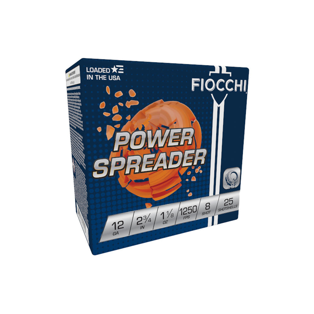 Fiocchi 12SSCX8 Exacta Target Power Spreader 12 Gauge 2.75" 1-1/8oz 8 Shot 1250 fps