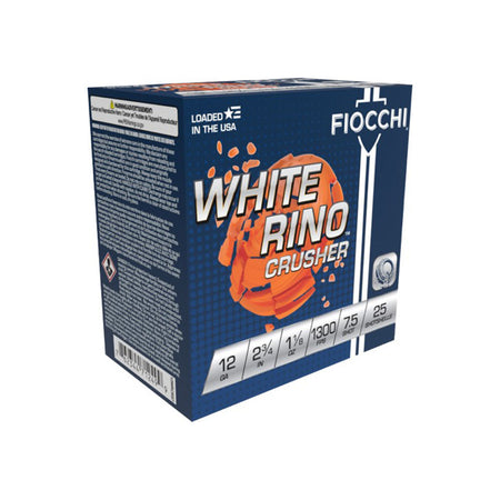 Fiocchi 12WRCRS7 Exacta Target White Rino Crusher 12 Gauge 2.75" 1-1/8oz 7.5 Shot 1300 fps