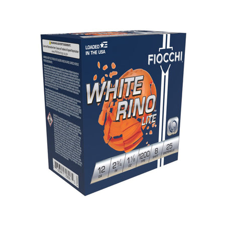 Fiocchi Exacta Target White Rino Lite #8 12 Gauge 1-1/8 oz 2.75 in