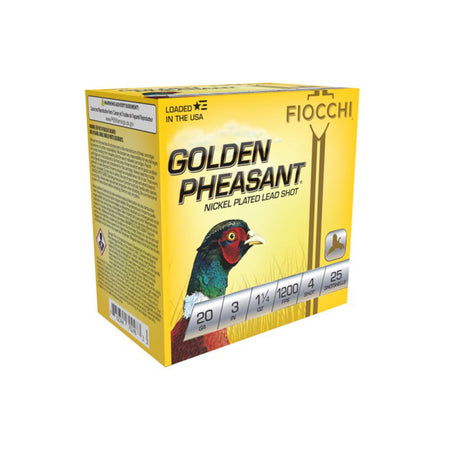 Fiocchi 203GP4 Golden Pheasant Extrema 20 Gauge 2.75" 1-1/4oz 4 Shot 1200 fps