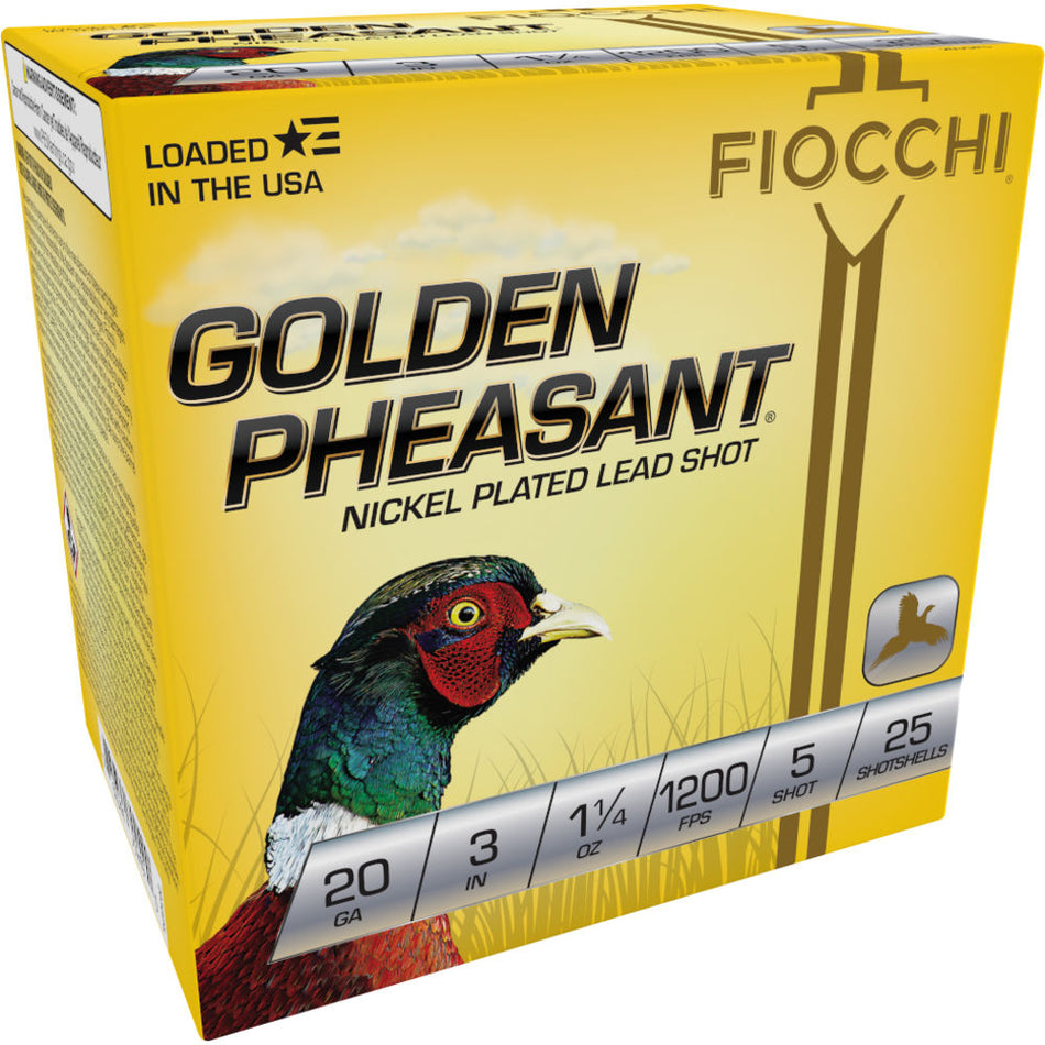 Fiocchi Golden Pheasant Extrema 20 Gauge 3 in / 3 in #5 1-1/4 oz