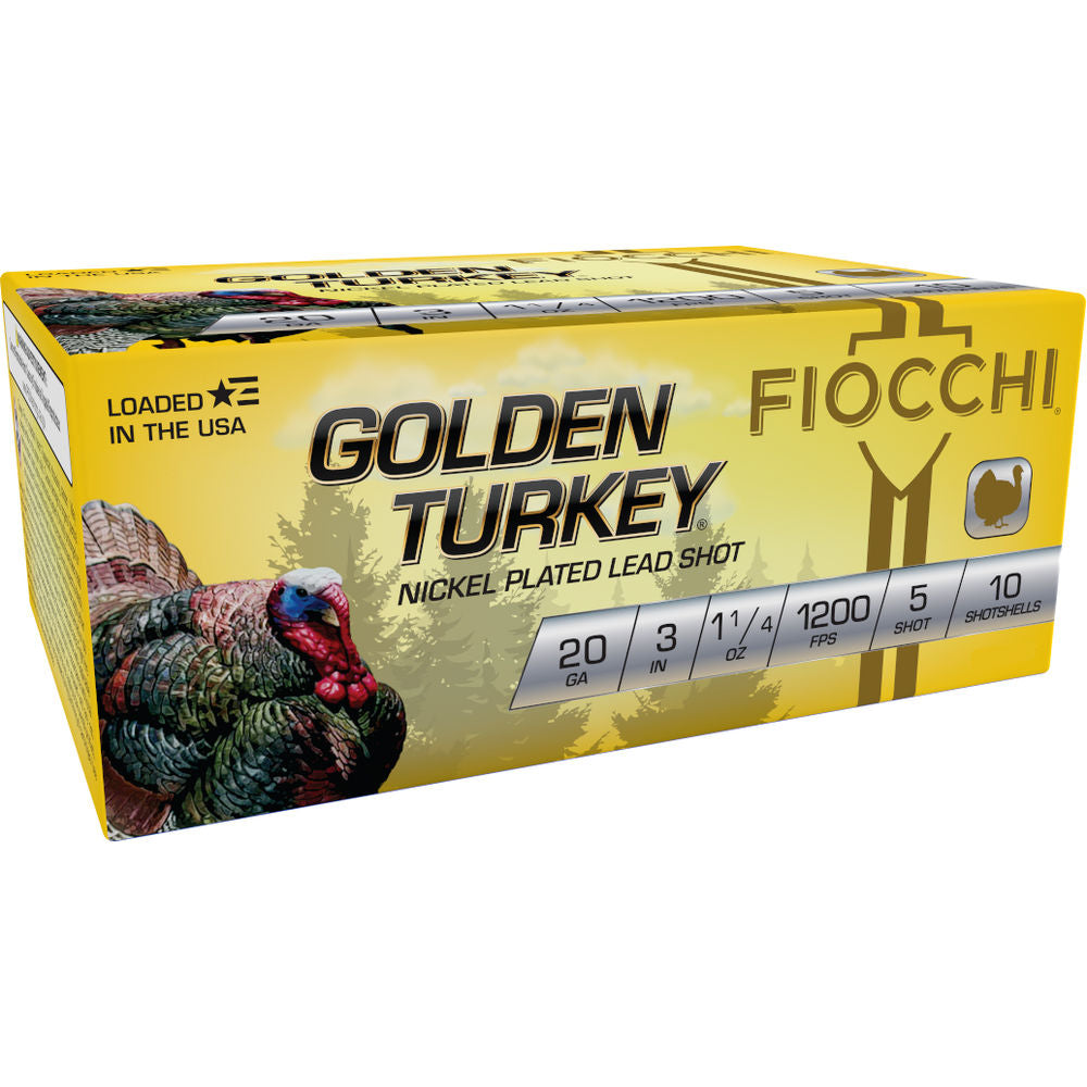 Fiocchi Golden Turkey Hunting 20 Gauge 3 in / 3 in #5 1-1/4 oz