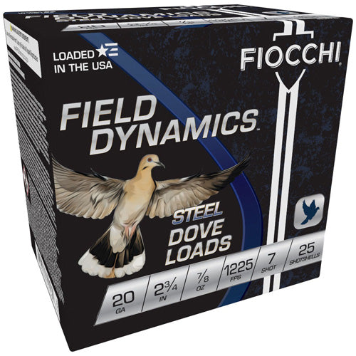 Fiocchi Field Dynamics Dove & Quail 20 Gauge 2.75 in / 2.75 in #7 7/8 oz