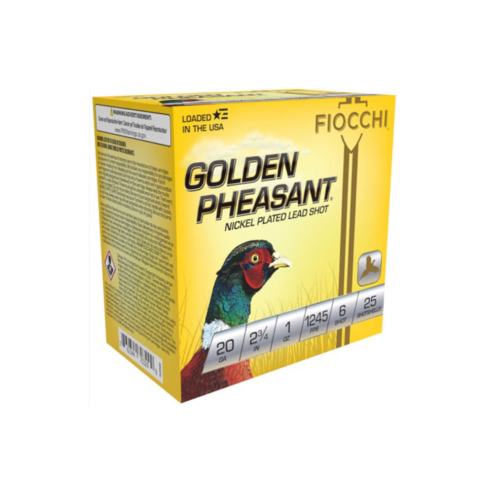 Fiocchi Golden Pheasant Extrema 20 Gauge 2.75 in / 2.75 in #6 1 oz
