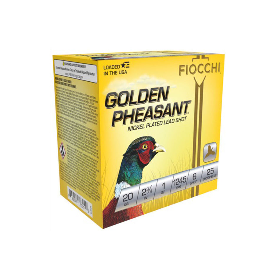 Fiocchi Golden Pheasant Extrema 20 Gauge 2.75 in / 2.75 in #6 1 oz