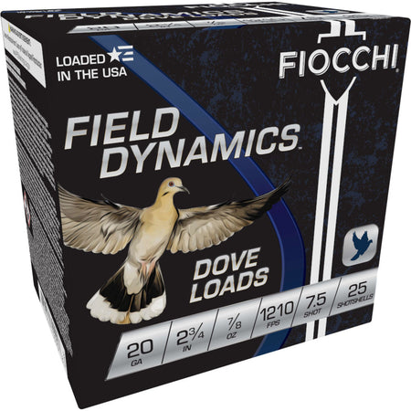 Fiocchi Field Dynamics Dove & Quail 20 Gauge 2.75 in / 2.75 in #7.5 7/8 oz