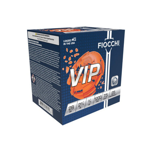 Fiocchi 28VIP75 Exacta Target VIP 28 Gauge 2.75" 3/4oz 7.5 Shot 1200 fps