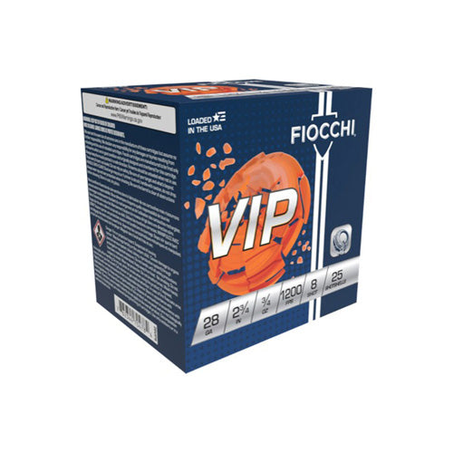 Fiocchi 28VIP8 Exacta Target VIP 28 Gauge 2.75" 3/4oz 8 Shot 1200 fps
