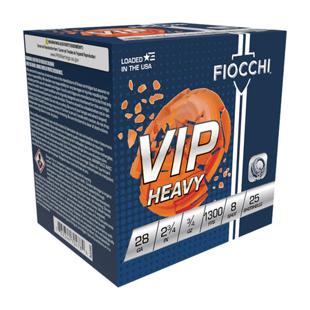 Fiocchi 28VIPH8 Exacta Target VIP Heavy 28 Gauge 2.75" 3/4oz 8 Shot 1300 fps