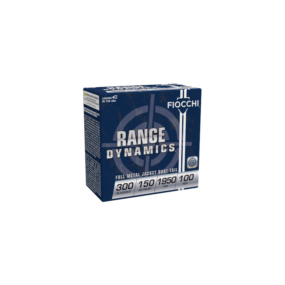 Fiocchi Range Dynamics .300 AAC Blackout 150 gr FMJ ammo