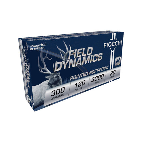 Fiocchi Field Dynamics .300 Winchester Mag 180 gr JSP ammo