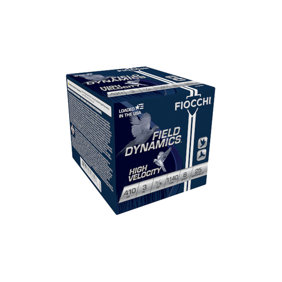 Fiocchi Field Dynamics High Velocity Upland Game Load .410 Bore 3 in / 3 in #8 11/16 oz
