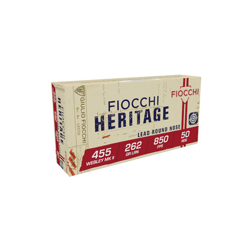 Fiocchi Heritage .455 Webley 262 Gr Solid