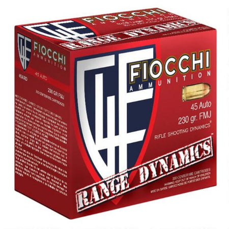 Fiocchi Range Dynamics Range Pack .45 ACP/Auto 230 gr FMJ ammo