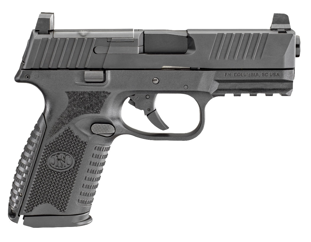 FN 66100587 509M MRD Mid-Size 9mm Luger 15+1 4" Black Recessed Crown Barrel, Matte Black Optic Ready/Serrated Stainless Steel Slide, Matte Black Polymer Frame w/Picatinny Rail, Ambidextrous