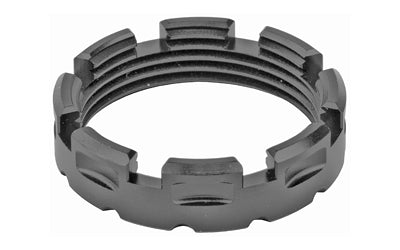 Fortis Manufacturing Billet Aluminum Castle Nut for Mil-Spec Buffer Tubes, Black Anodized