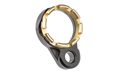 Fortis Manufacturing LE-BLK-K1-GOLD Lightweight Enhanced AR-15 End Plate with K1 Tapered Castle Nut, Gold Finish