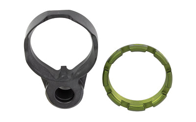 Fortis Manufacturing K1 Enhanced Castle Nut and End Plate Combo, QD Socket, Olive Drab Green, AR-15