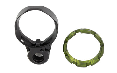 Fortis Manufacturing K2 Enhanced Castle Nut and End Plate Combo, QD Socket, Olive Drab Green, AR-15