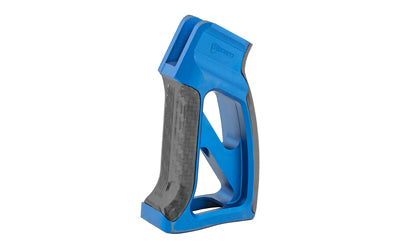 Fortis Manufacturing Torque Skeletonized Pistol Grip with Carbon Fiber for AR Rifles, Blue Anodized