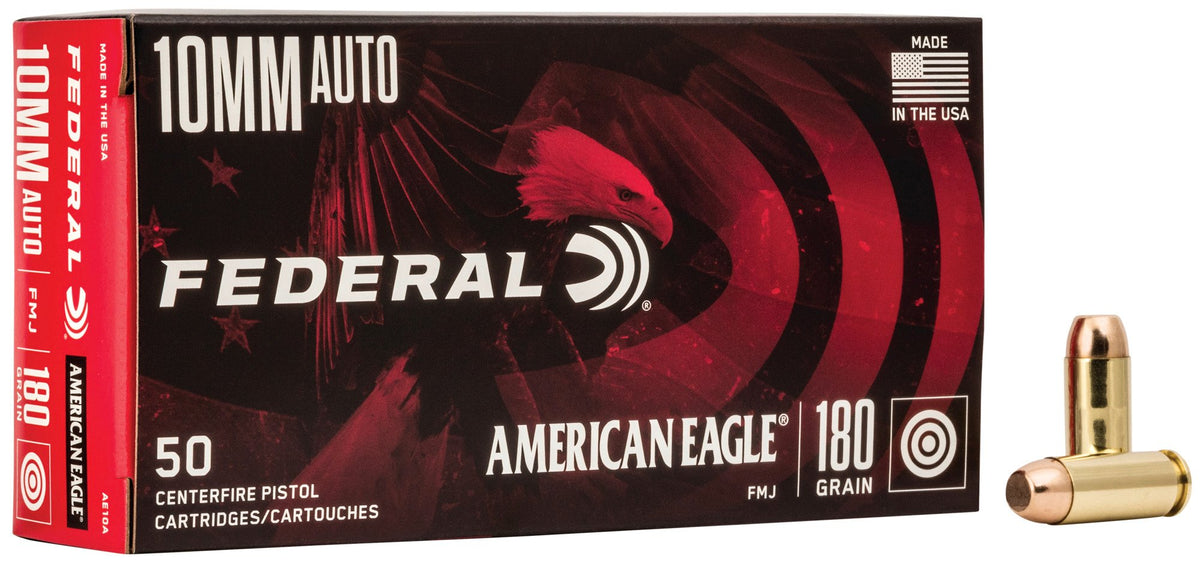 Federal AE10A American Eagle 10mm Auto 180 gr Full Metal Jacket (FMJ)