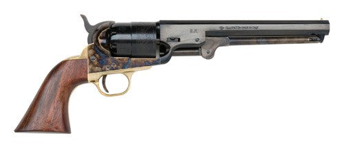 Traditions 1851 Navy Black Powder Revolver 44 Cal Steel Case Hardened Frame 7.375" Blued Barrel Walnut Grip