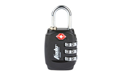 Firearm Safety Devices Corporation TSA Combination Lock with Steel Shackle, Black TSA747RCB