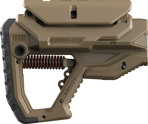 F.A.B. Defense AR-15 Impact Recoil Buttstock FDE with Cheek Rest