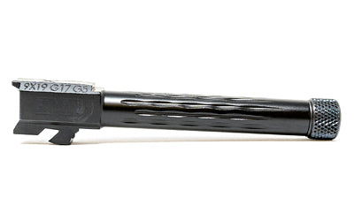 Faxon Firearms Match Series Flame Fluted Barrel, 9mm, Fits Glock 17 Gen 5, Threaded 1/2x28, Nitride Finish GB910N175LGQ-T