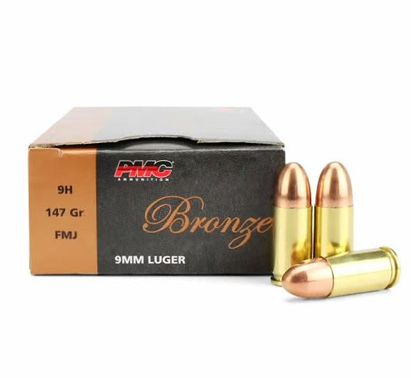 PMC 9H Bronze Full Metal Jacket 147 Grain 9mm Luger/Parabellum 975 FPS