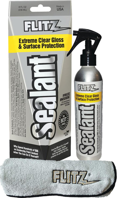 Flitz Surface Sealant 8 oz Spray Bottle with Free Microfiber Cloth