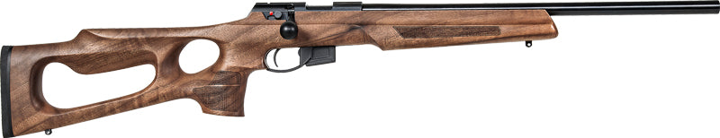 ANSCHUTZ 1761 HB 22LR 20" BLUED/WALNUT THUMBHOLE 2-STG