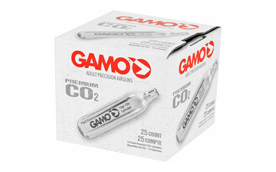 Gamo 12g CO2 Cartridges for CO2 Air Pistols and Rifles, 25-Pack