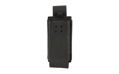 GBRS Group Single Pistol Magazine Pouch, Black, MOLLE/Belt Compatible, Fits 1 Double-Stack Pistol Mag