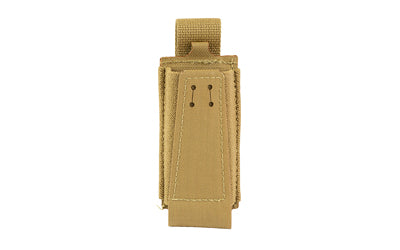 GBRS Group Single Pistol Magazine Pouch, Coyote Brown, MOLLE/Belt Compatible, Fits 1 Pistol Mag