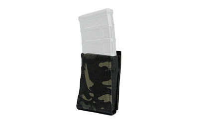 GBRS Group Single Rifle Magazine Pouch, MultiCam Black, MOLLE/Belt Compatible, Fits 1 Rifle Mag