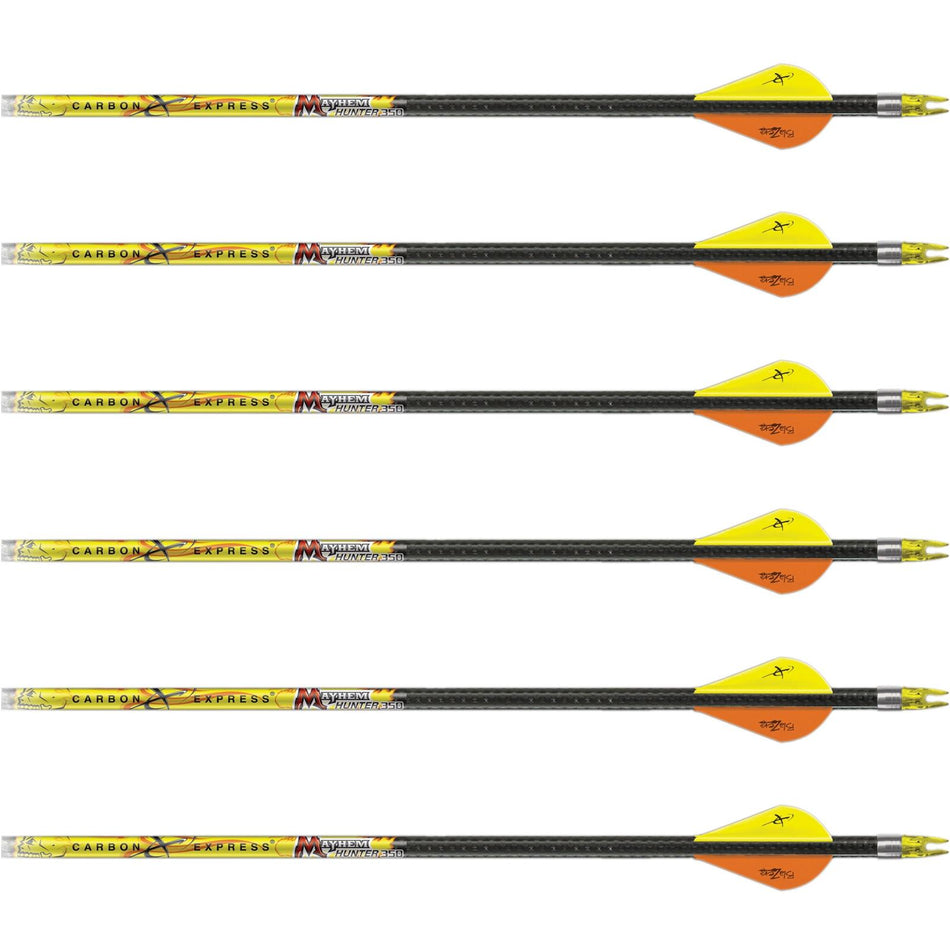 Carbon Express Mayhem Crossbow Bolts 6-Pack with Moon and Flat Nocks