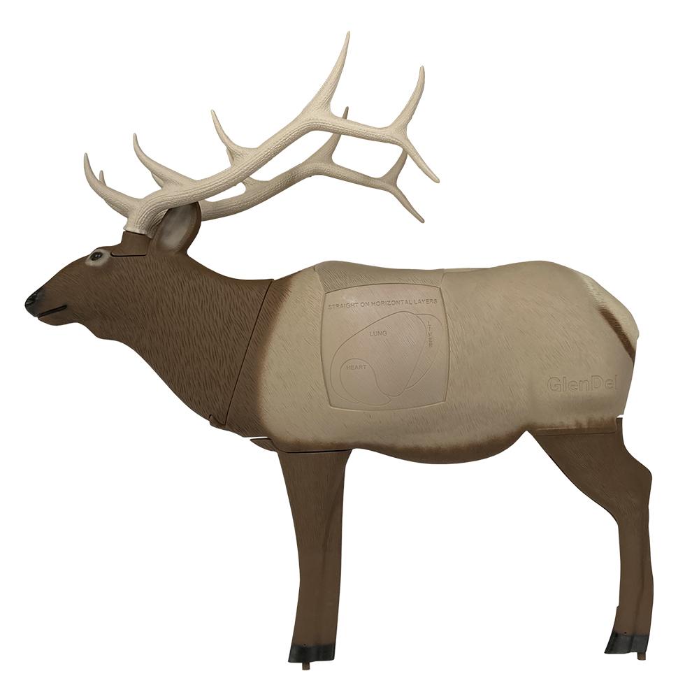 GlenDel Half-Scale Elk 3D Archery Target with Replaceable 4-Sided Core