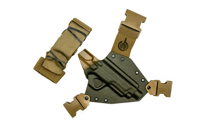GunfightersINC Kenai Chest Holster Kydex Shell Nylon Harness S&W M&P 45/10MM Gray/Coyote Brown RH KN-MP4510-040221