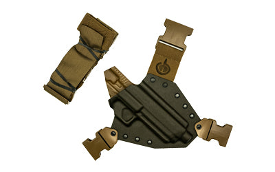 GunfightersINC Kenai Chest Holster for Sig Sauer P320 X-TEN, Kydex Shell, Nylon Harness, Gray/Coyote Brown, Right Hand KN-P320X-TEN-040221