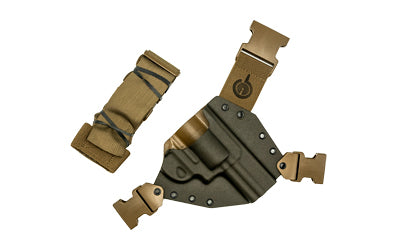 GunfightersINC Kenai Chest Holster Kydex Shell Nylon Harness S&W L-Frame Revolver Gray/Coyote RH KN-SWL-040221