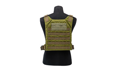 Grey Ghost Gear Minimalist Plate Carrier for 10"x12" Hard Plates or Large ESAPI, Six Rows MOLLE/PALS Webbing, Air Mesh Lining, Olive Drab Green